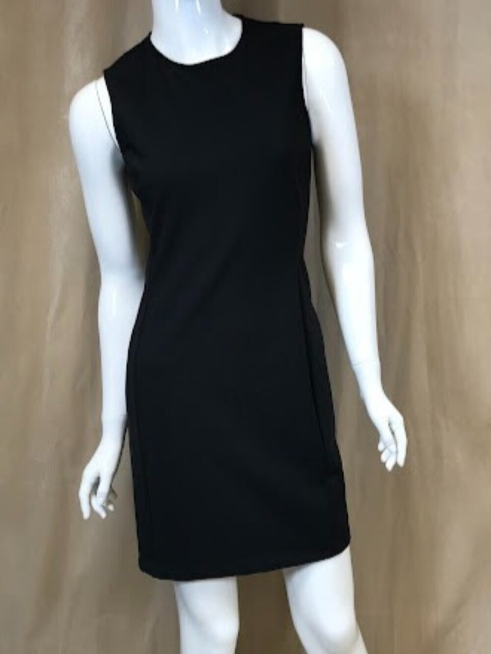 NWT Theory Women's Sleeveless Precision Ponte Fitted Dress Black Size 2